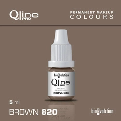 Pigment do makijażu permanentnego brwi Bioevolution Brown 820 Qline Pro 5ml 