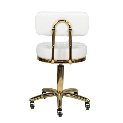 Cosmetic stool gold am-961 white