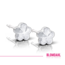 Flower Crystal 6 mm earrings SFJ medical plastic