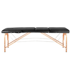 Folding massage table wooden comfort activ fizjo 3 segmented black