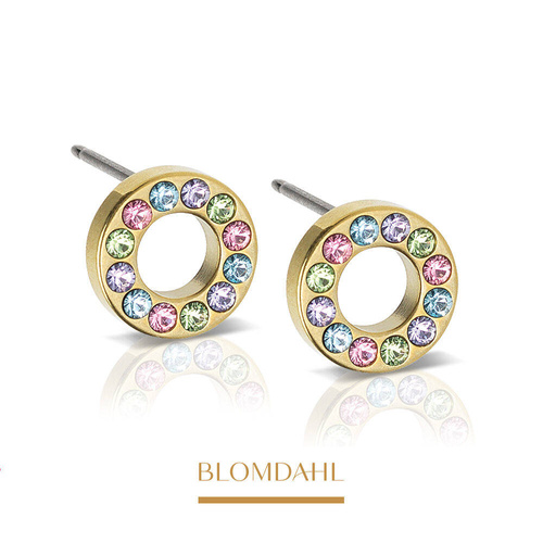 Brilliance Puck Hollow Light Fantasy 8 mm SFJ gold titanium medical earrings