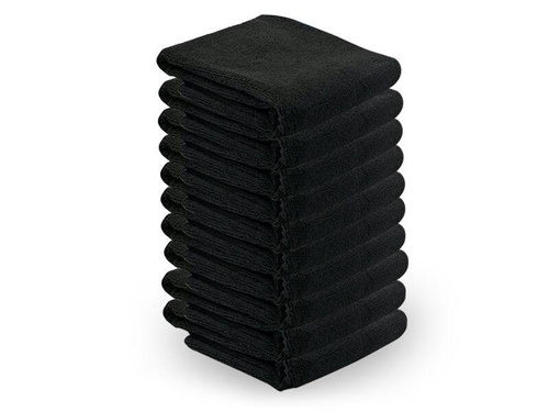 Microfiber towel 73 x 40 cm 10 pcs black