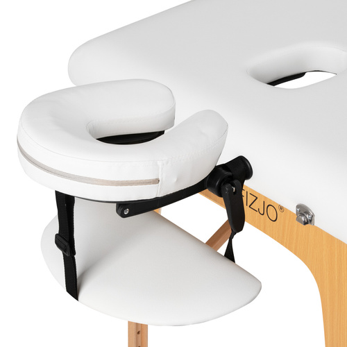 Folding massage table wooden comfort activ fizjo lux 2 segment 190x70 white