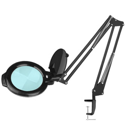 Led glow moonlight magnifier lamp 8012/5' black for tabletop