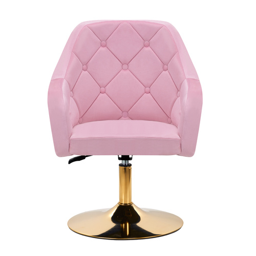 4rico swivel chair qs-bl14g velvet pink