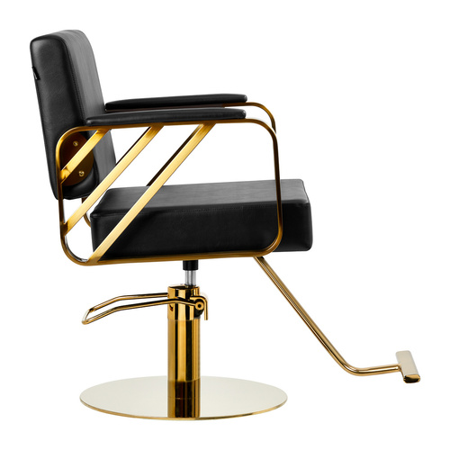 Gabbiano hairdressing chair genoa gold black