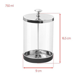 Glass container for disinfecting instruments 750 ml