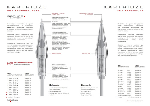 BIOEVOLUTION permanent makeup cartridge SECURE acupuncture or traditional