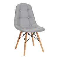 4rico scandinavian chair qs-185 eco leather grey