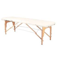 Folding massage table wooden comfort activ fizjo 2 segment cream