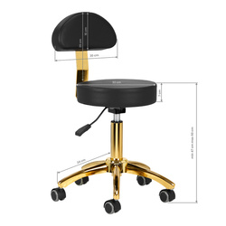 Cosmetic stool am-304g gold black