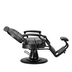 Gabbiano barber chair president old leather grey