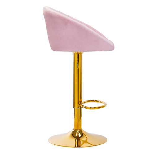 4rico bar hocker qs-b16g velvet pink