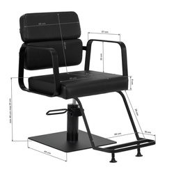 Gabbiano hairdressing chair porto black and black