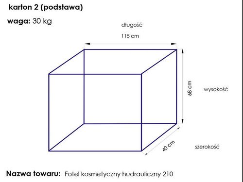 Fotel kosmetyczny hydrauliczny a 210 w kolorze szarym