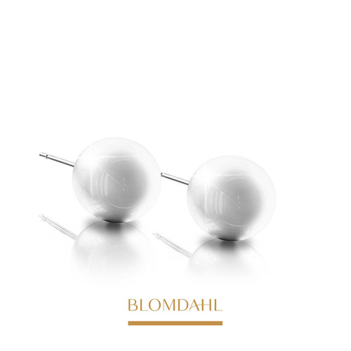 Pearl White 5 mm earrings SFJ pure medical titanium