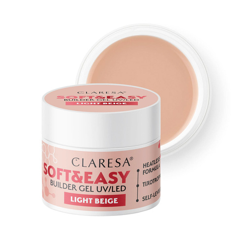 Claresa żel budujący soft&easy gel light beige 90g