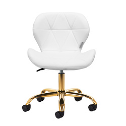 Cosmetic stool qs-06g gold white