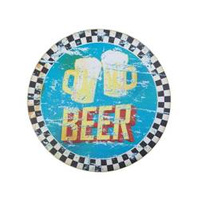 Beer round decorative plaque