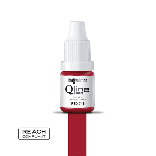 Permanent makeup pigment Bioevolution Red 741 Qline Pro 5ml 