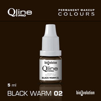 Permanent makeup pigment Bioevolution Black Warm 02 Qline Pro 5ml