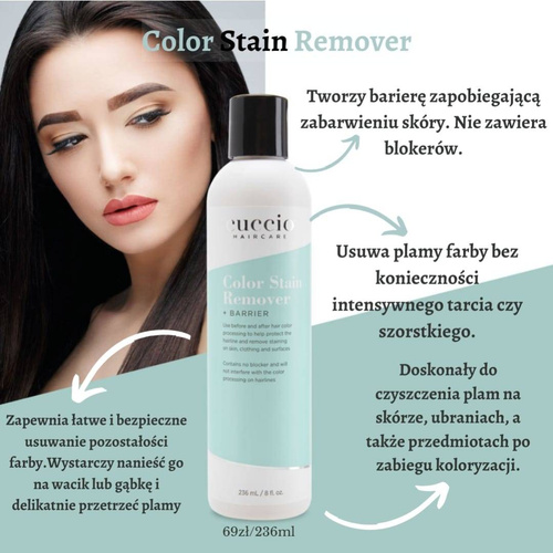 Cuccio HairCare Płyn usuwający pozostałości farby ze skóry 236 ml Color Stain Remover