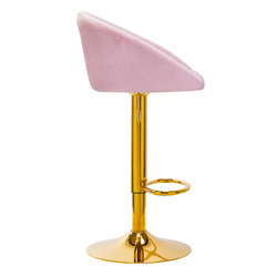 4rico bar hocker qs-b16g velvet pink