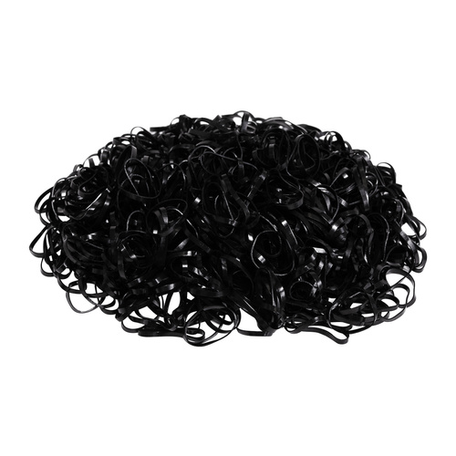 Hair tie elastics - black 1000 pieces