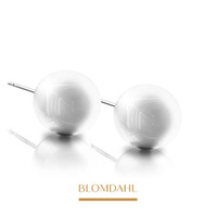 Pearl White 8 mm earrings SFJ pure medical titanium