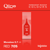 Jednorazowy pigment do makijażu permanentnego ust Bioevolution Red 705 Qline Pro 0,7ml monodose