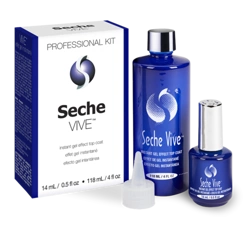 Seche Vive 14 ml + dopełnienie 118ml top coat do zwykłego lakieru - efekt paznokci żelowych