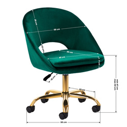 4rico swivel chair qs-mf18g velvet green