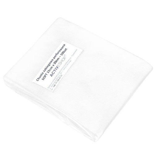 Disposable treatment slings perforated 100 pcs. 15 x 20 cm white