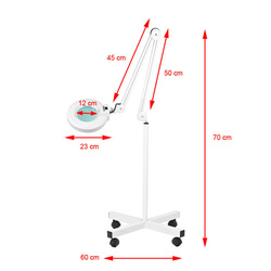 Lampa lupa led s4 + statyw led reg. natężenie światła