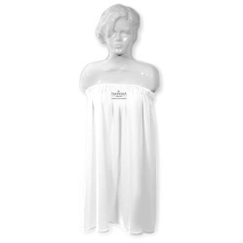 FARMONA white terry cloth negligee with logo