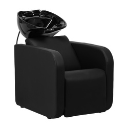 Gabbiano hairdresser's wash stand sylvia with electric footrest black