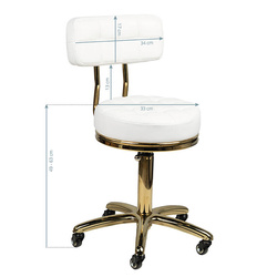 Cosmetic stool gold am-961 white