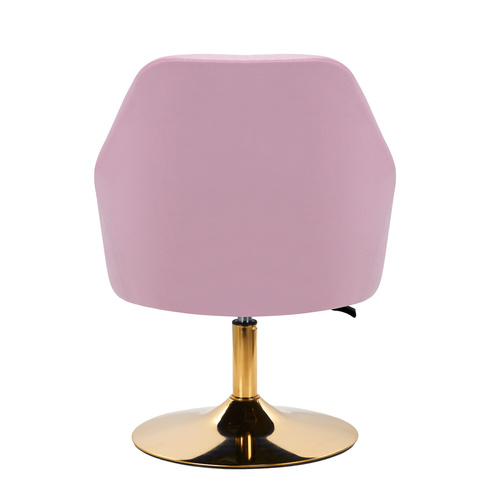 4rico swivel chair qs-bl14g velvet pink