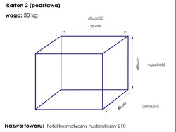 Fotel kosmetyczny hydrauliczny a 210 w kolorze szarym