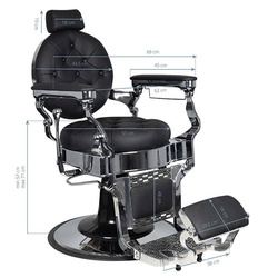 Gabbiano barber chair pietro black