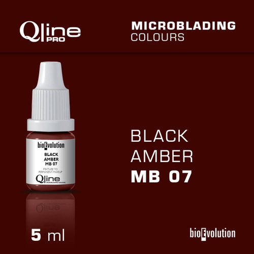 Pigment do microbladingu brwi Bioevolution Qline Pro Microblading Black Amber MB 07 5ml 