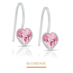 Heart Light Rose 6 mm earrings SFJ medical plastic