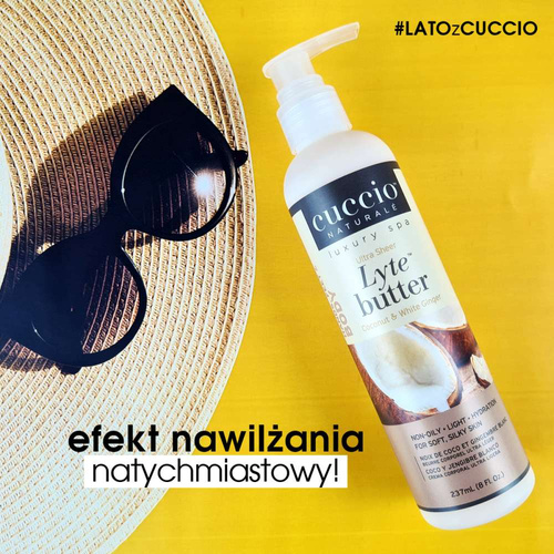 Cuccio Naturale Ultra lekkie Masło do ciała kokos i imbir 237ml