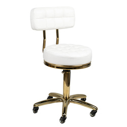 Cosmetic stool gold am-961 white