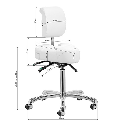 Podiatry stool 1005 giovanni white