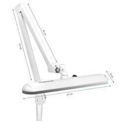 Led workshop lamp elegante 801-s with vise standard white