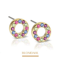 Brilliance Puck Hollow Fantasy 8 mm earrings SFJ gold medical titanium