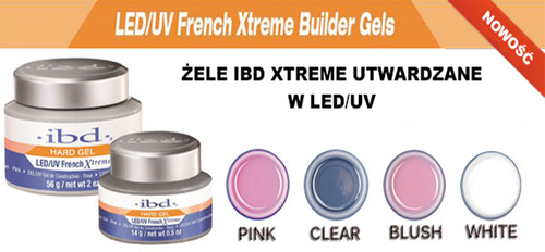 Ibd led/uv nail gel french xtreme gel clear 14g