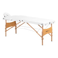 Folding massage table wooden comfort activ fizjo lux 3 segment table 190x70 white