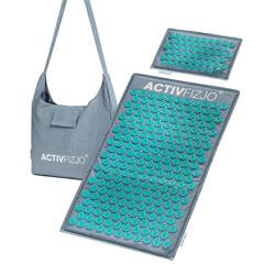 Acupressure mat activfizjo premium natural turquoise with cushion